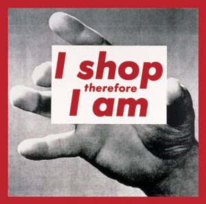 BarbaraKruger-I-Shop-Therefore-I-Am-II-1987