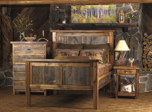Reclaimed wood bed