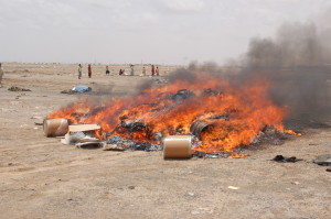 burning of waste