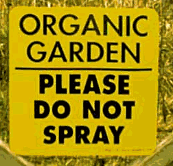 organic garden sign