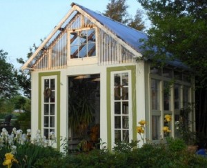 recycled windows-greenhouse